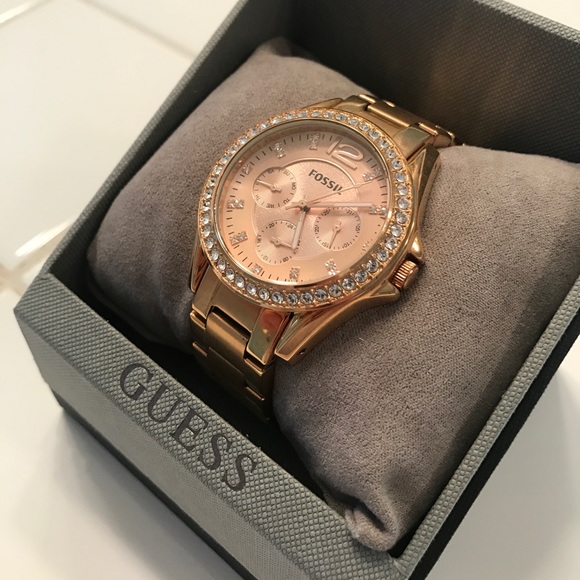 fossil rose gold watch